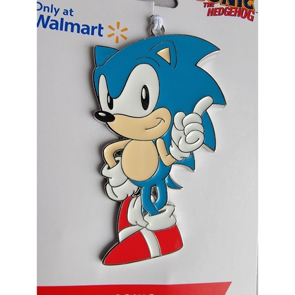 NEW Hallmark SONIC THE HEDGEHOG 3in Flat Enamel Coated Metal Ornament - Picture 2 of 4